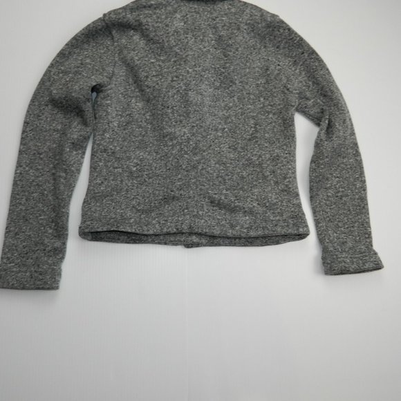 Girls XL (14) Gray Fleece Moto Jacket Sweater - Picture 9 of 10